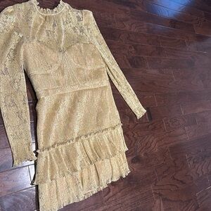 Gorgeous gold mini dress, worn once
